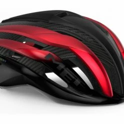 Casque MET Trenta 3K Carbon Mips Noir Rouge Mat 2022