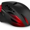 Casque Aéro MET Manta Mips Noir / Rouge Métallisé Mat / Brillant 2022