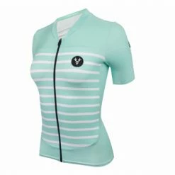 Maillot Manches Courtes Femme LeBram Ventoux Vert Celeste Coupe Ajustée