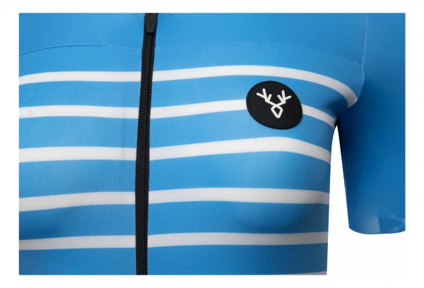 Maillot Manches Courtes Femme LeBram Ventoux Bleu Azur Coupe Ajustée – Image 4