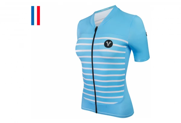 Maillot Manches Courtes Femme LeBram Ventoux Bleu Azur Coupe Ajustée – Image 12