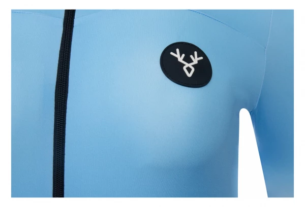 Maillot Manches Courtes Femme LeBram Allos Bleu Ciel Coupe Ajustée – Image 5