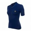 Maillot Manches Courtes Femme LeBram Allos Bleu Coupe Ajustée