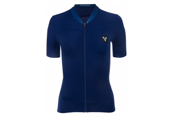 Maillot Manches Courtes Femme LeBram Allos Bleu Coupe Ajustée – Image 3