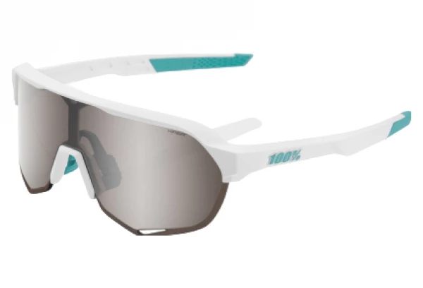 Lunettes 100% S2 Bora Hansgrohe Team White HiPER Silver Mirror / Blanc Marron / Miroir