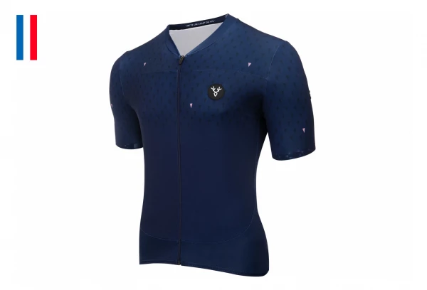 Maillot Manches Courtes LeBram Chaussy Bleu Marine Coupe Ajustée