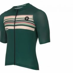 Maillot Manches Courtes LeBram Arpettaz Vert Coupe Ajustée