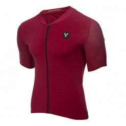 Maillot Manches Courtes LeBram Allos Bordeaux Coupe Aero Bleu