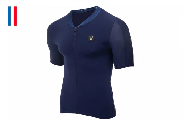 Maillot Manches Courtes LeBram Allos Bordeaux Coupe Aero Bleu – Image 8