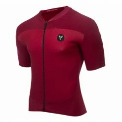 Maillot Manches Courtes LeBram Portillon Bordeaux Coupe Ajustée Bleu