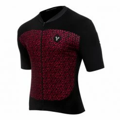 Maillot Manches Courtes LeBram Croix De Fer Noir Bordeaux Coupe Ajustée Noir / Kaki