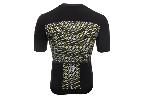 Maillot Manches Courtes LeBram Croix De Fer Noir Jaune Coupe Ajustée Noir / Kaki – Image 3