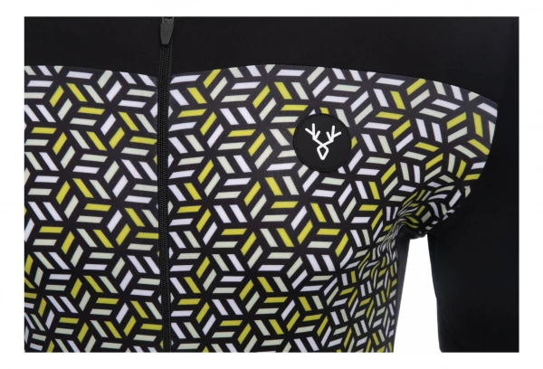 Maillot Manches Courtes LeBram Croix De Fer Noir Jaune Coupe Ajustée Noir / Kaki – Image 4