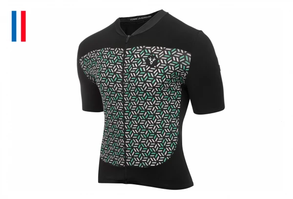 Maillot Manches Courtes LeBram Croix De Fer Noir Jaune Coupe Ajustée Noir / Kaki – Image 9