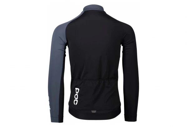 Maillot Manches Longues Poc Essential Road Mid Noir Uranium / Gris Sylvanite – Image 2