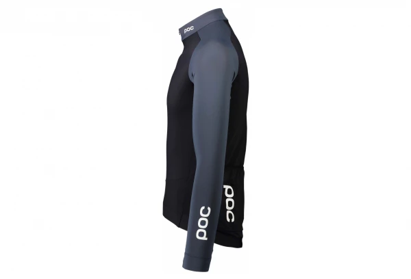 Maillot Manches Longues Poc Essential Road Mid Noir Uranium / Gris Sylvanite – Image 3