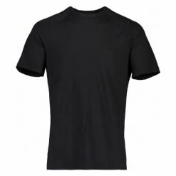 Maillot Manches Courtes Poc Light Merino Noir Uranium