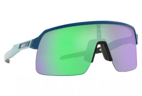 Lunettes Oakley Sutro Lite Matte Poseidon Gloss Splatter Ed. Mathieu Van Der Poel / Prizm Road Jade / Ref. OO9463-4139 Or / Noir – Image 3