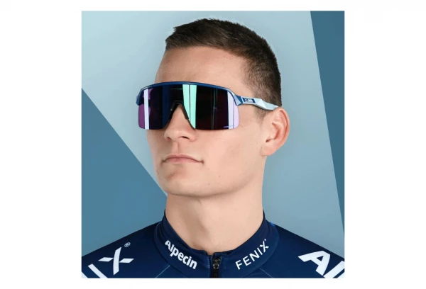 Lunettes Oakley Sutro Lite Matte Poseidon Gloss Splatter Ed. Mathieu Van Der Poel / Prizm Road Jade / Ref. OO9463-4139 Or / Noir – Image 4