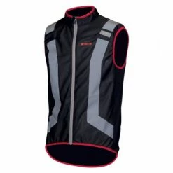 Veste Sans Manches Réfléchissante Wowow Flandrien Noir Rouge