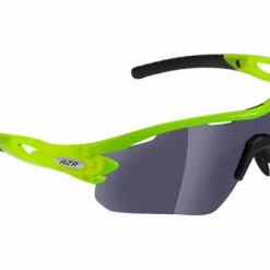 Lunettes AZR TOUR RX CRYSTALE Vert Fluo - Gris Miroir