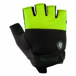 Paire De Gants Courts Spiuk Top Ten Road Jaune Fluo Noir