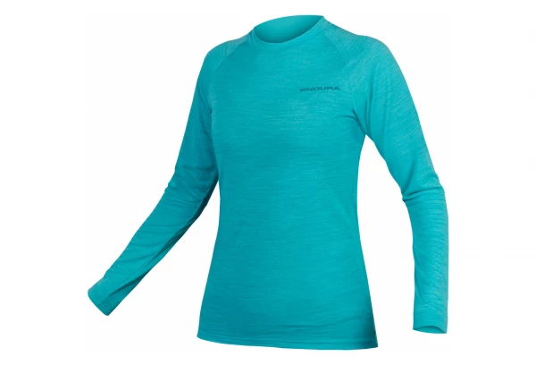 Sous Maillot Manches Longues Femme Endura / Mélange BaaBaa Bleu Pacifique