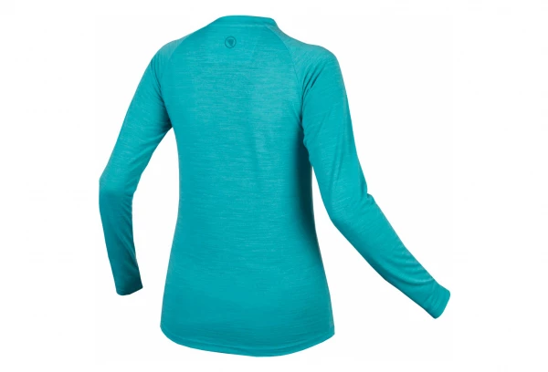 Sous Maillot Manches Longues Femme Endura / Mélange BaaBaa Bleu Pacifique – Image 2