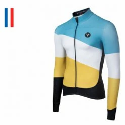 Maillot Manches Longues LeBram Roselend Bleu Blanc Bleu / Jaune