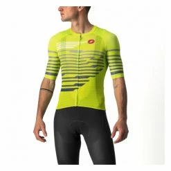 Maillot Manches Courtes Castelli Climber's 3.0 SL Jaune / Bleu