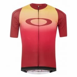 Maillot Manches Courtes Oakley Aero Iridium Rouge
