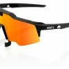 Lunette 100% Speedcraft AIR - Soft Tact Black - HiPER Miroir Rouge