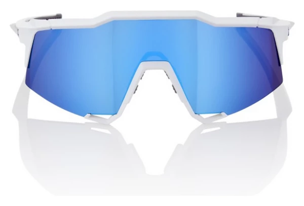 100% Lunettes SpeedCraft LL - Soft Tact Blanc - HiPER Miroir Bleu Noir / Gris – Image 2
