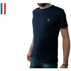 T-Shirt LeBram Colombière Bleu Marine Coupe Ajustée