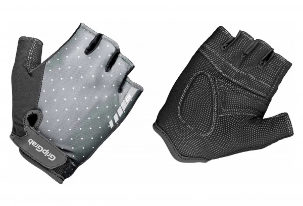 Paire De Gants Courts Femme GripGrab Rouleur Gris Noir Vert / Noir