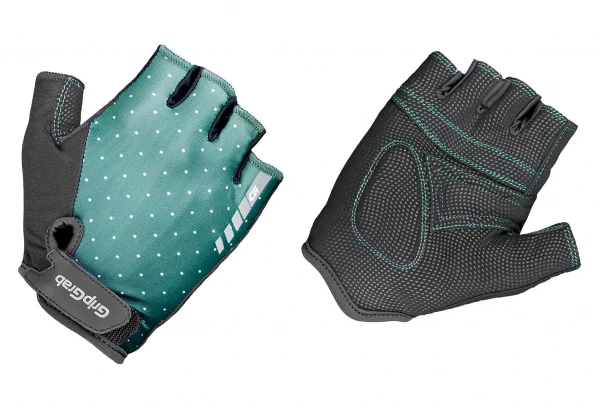 Paire De Gants Courts Femme GripGrab Rouleur Gris Noir Vert / Noir – Image 4