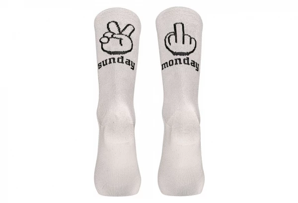 Chaussettes Northwave Sunday Monday Blanc Noir / Blanc – Image 2