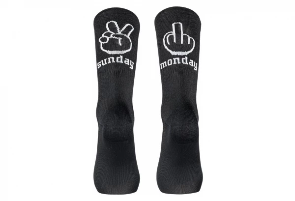 Chaussettes Northwave Sunday Monday Blanc Noir / Blanc – Image 3