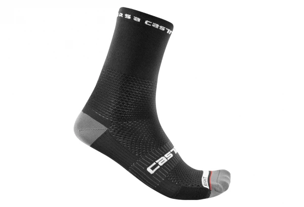 Paire De Chaussettes Castelli Rosso Corsa Pro 15 Noir