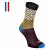Paire De Chaussettes LeBram Aspin Sigle Bordeaux Beige / Blanc
