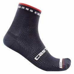 Paire De Chaussettes Castelli Rosso Corsa Pro 9 Bleu Foncé