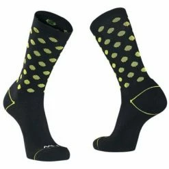 Paire De Chaussettes Northwave Core Sock Noir Jaune Fluo Noir / Vert