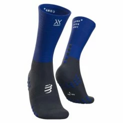 Chaussettes De Compression Compressport Mid Compression Bleu Bleu / Noir