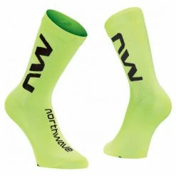Chaussettes Northwave Extreme Air Mid Jaune Fluo/Noir Noir / Gris