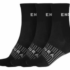 Lot De 3 Paires De Chaussettes Endura Coolmax Noir