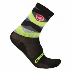 Paire De Chaussettes CASTELLI FATTO 12 Noir Jaune