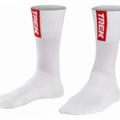 Chaussettes Cycliste Santini X Trek Segafredo Blanc