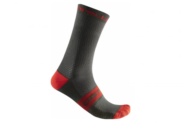Chaussettes Castelli Superleggera T 18 Kaki / Rouge