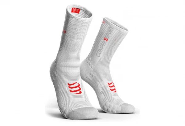 Paire De Chaussettes Compressport Pro Racing V3.0 Bike Blanc – Image 3