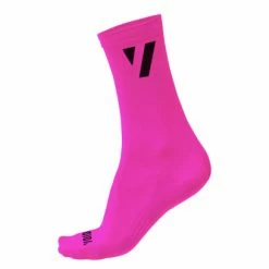 Chaussettes Void Performance 16 Rose Fluo Blanc
